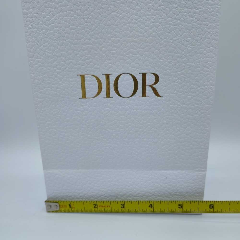 Dior 2022–2023 White Gold Mini Gift Bag Boutique Packaging Rope Handles Pristine - Picture 5 of 5